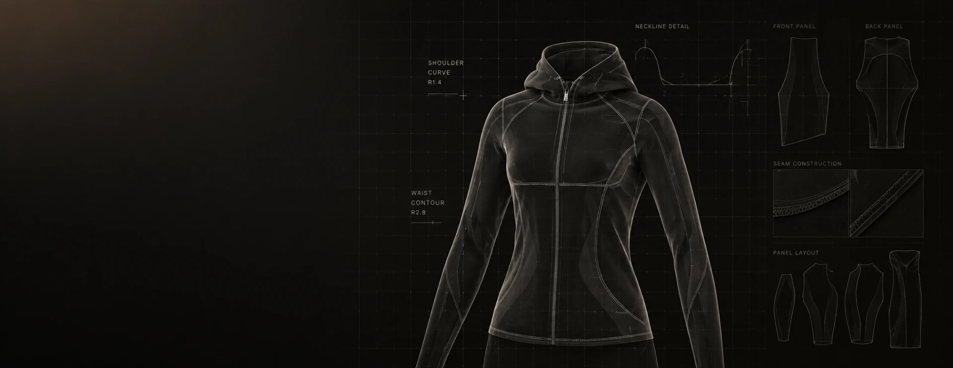 Precision CAD System professional activewear design workspace